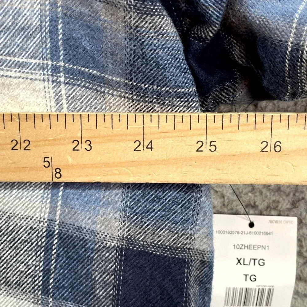 Wrangler Authentics Hooded Flannel Shirt Jacket Mens Small Quilted Lined Outdoor